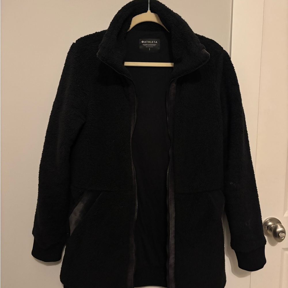 Athleta Black Teddy Jacket